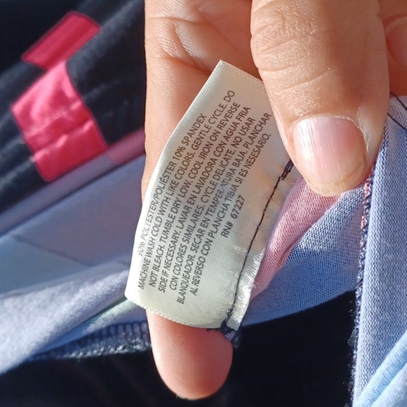 Bobbie Brooks Neon Color Striped Hoodie Dress Sz 1x, stretchy, 22" PTP, 45" Long - Picture 7 of 7